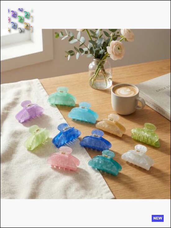 36 Pack Large Acrylic Hair Claw Clips Non Slip Jaw Clips for Thick Thin Hair